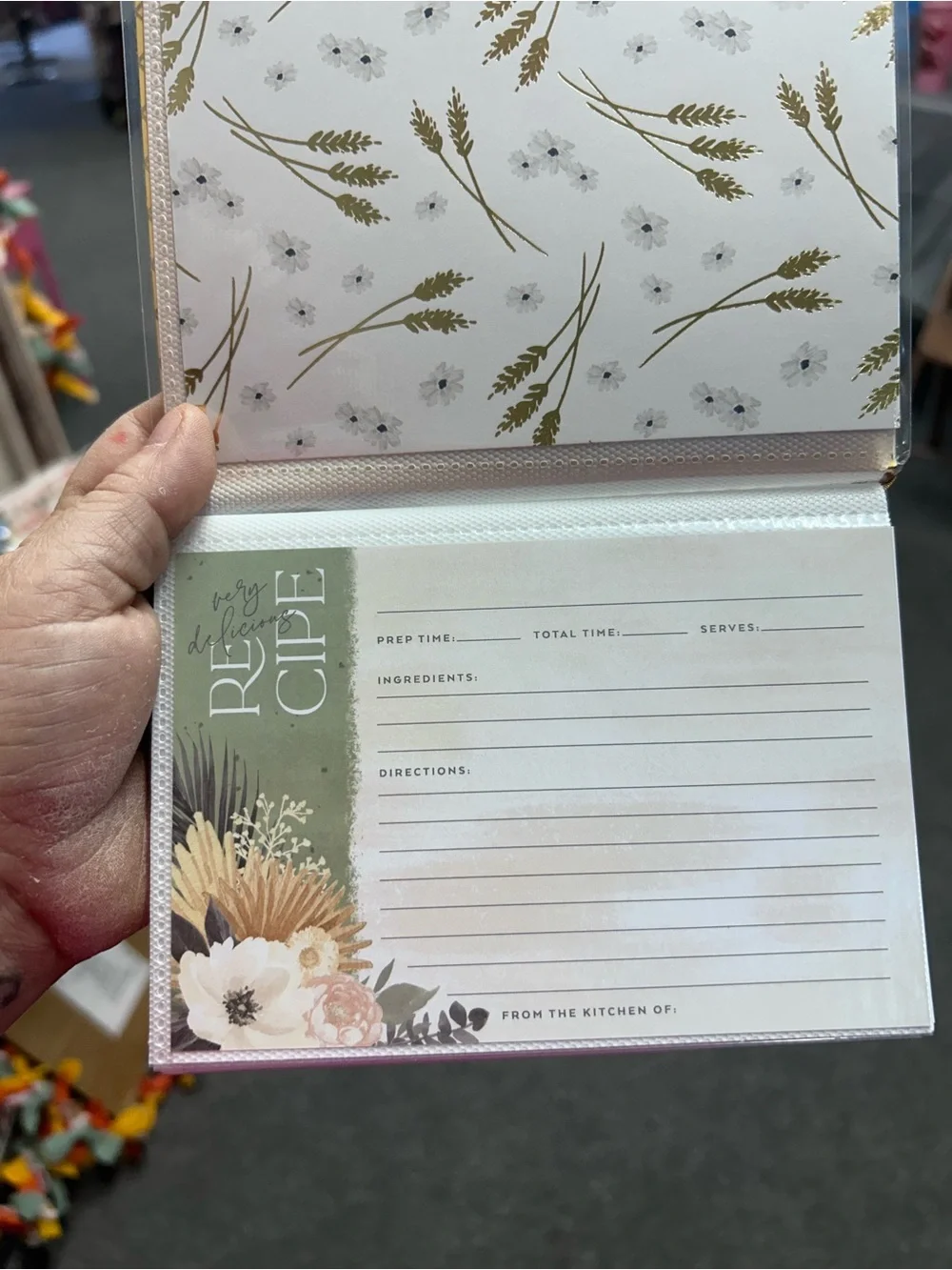 Gather Decorative Recipe Card Set - Dusty Rose